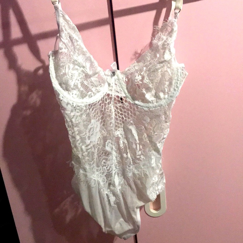 White lace bodysuit